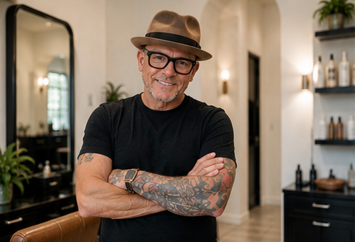 Scott Farmer in a clean modern private hair salon suite in Venice Florida