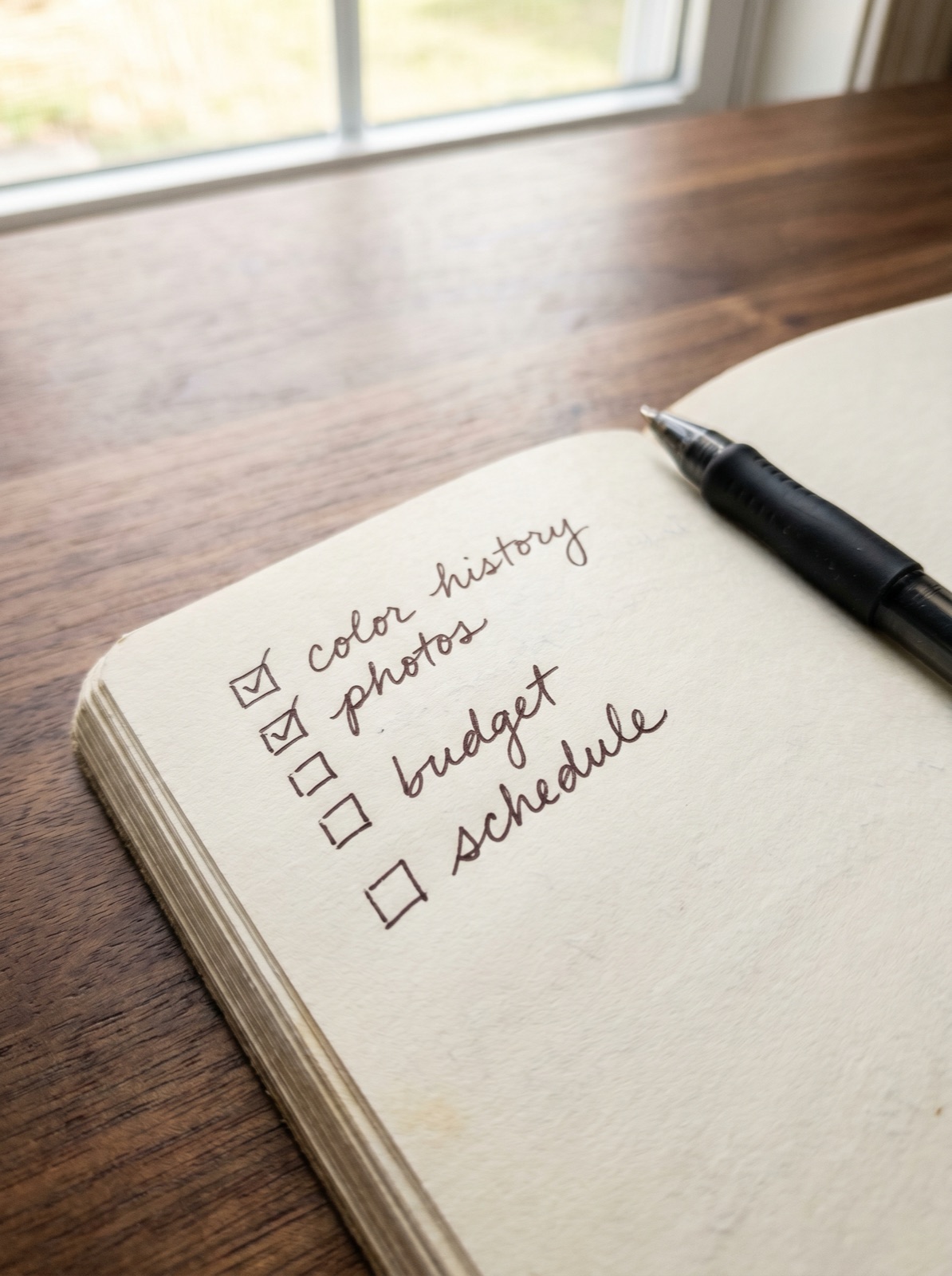 Pre-consultation prep checklist at Scott Farmer Hair Salon Venice FL