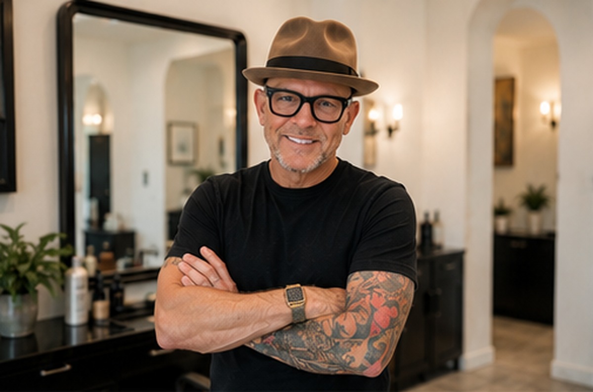 Scott Farmer master hair stylist portrait in Venice Florida salon