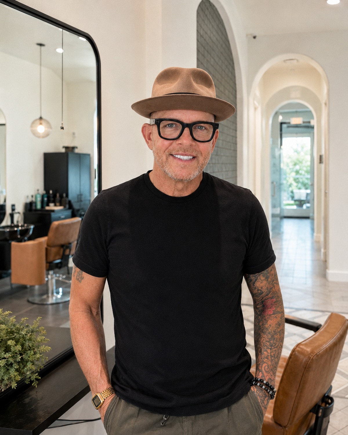 Scott Farmer master hair stylist in his private Venice Florida salon suite