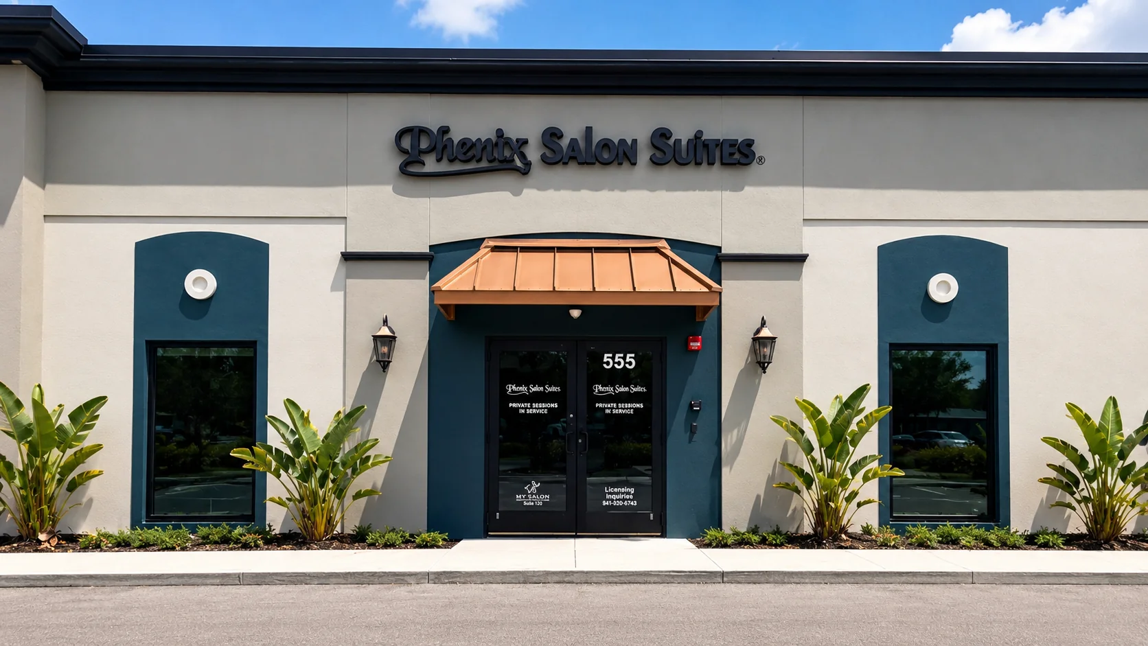 Phenix Salon Suites at 555 S Tamiami Trl, Venice FL — home of Scott Farmer Hair Salon, private suite 139